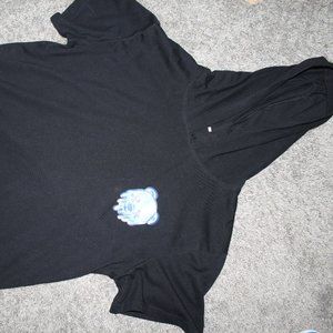 (SHEIN)Black hooded Men's shirt